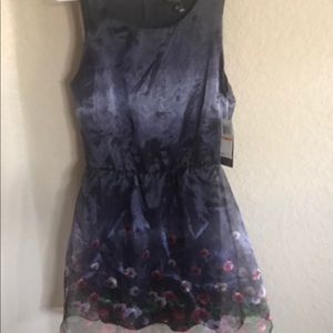 A mini chiffon dress